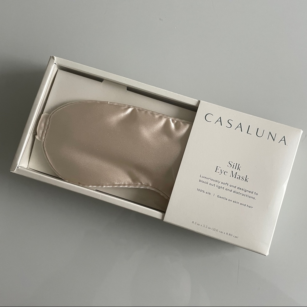 CASALUNA 100% Silk Eye Mask NIB